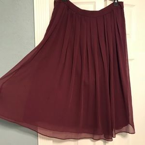 White Market Black Market Burgundy Midi Skirt